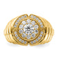 10k Yellow Gold 1 1/5 Ct. Lab Grown Diamond VS/SI+ G+ Men's Cluster Ring