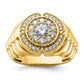 10k Yellow Gold 1 1/5 Ct. Lab Grown Diamond VS/SI+ G+ Men's Cluster Ring