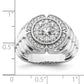 10k White Gold 1 1/5 Ct. Lab Grown Diamond VS/SI+ G+ Men's Cluster Ring