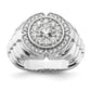 10k White Gold 1 1/5 Ct. Lab Grown Diamond VS/SI+ G+ Men's Cluster Ring