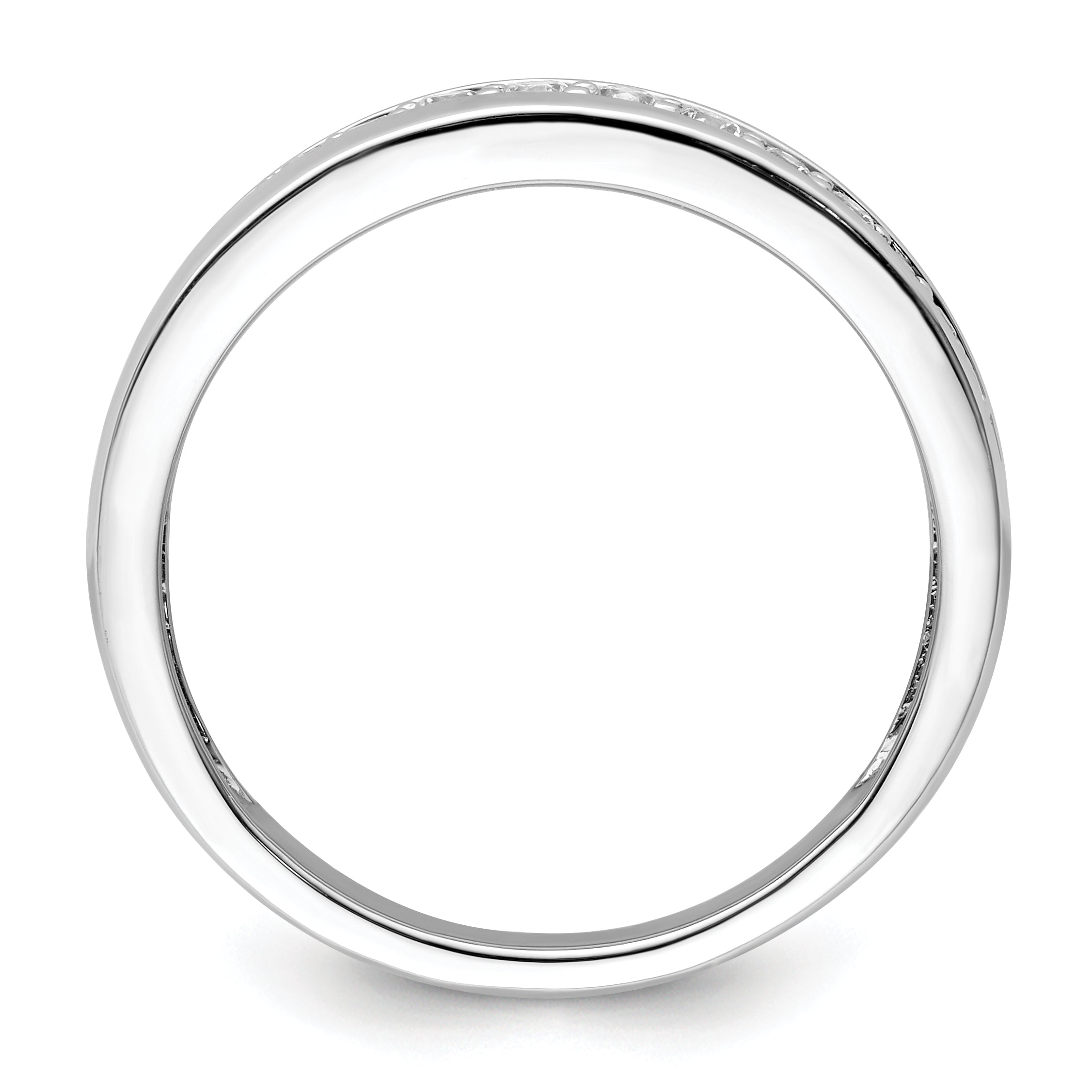 14K White Gold True Origin Men'S 3/8 Carat Lab Grown Diamond Vs D E F Band