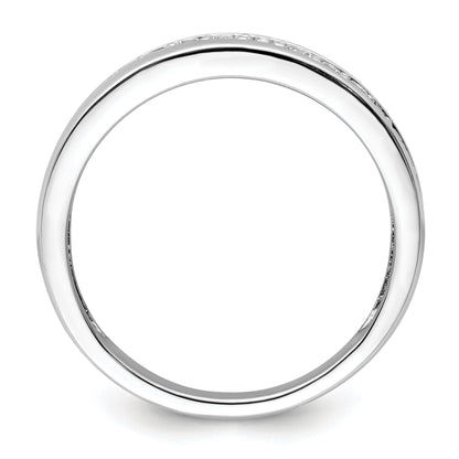 14K White Gold True Origin Men'S 3/8 Carat Lab Grown Diamond Vs D E F Band