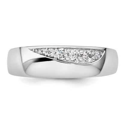 14K White Gold True Origin Men'S 1/4 Carat Lab Grown Diamond Vs D E F Band