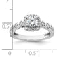 14k White Gold 3/4 Ct. Lab Grown Diamond VS/SI+ G+ Round Halo Engagement Ring