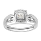 14k White Gold 3/4 Ct. Lab Grown Diamond VS/SI+ G+ Round Halo Engagement Ring