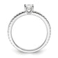 14k White Gold 3/4 Ct. Lab Grown Diamond VS/SI+ G+ Oval Shared Prong Engagement Ring