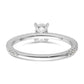 14k White Gold 3/4 Ct. Lab Grown Diamond VS/SI+ G+ Oval Shared Prong Engagement Ring