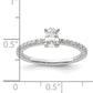 14k White Gold 3/4 Ct. Lab Grown Diamond VS/SI+ G+ Oval Shared Prong Engagement Ring