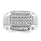 14k White Gold 7/8 Ct. Lab Grown Diamond VS/SI+ G+ Men's Ring