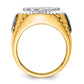 10k Two-Tone 2 Ct. Lab Grown Diamond VS/SI+ G+ Men's Cluster Ring