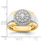 14k Two-Tone 1 1/4 Ct. Lab Grown Diamond VS/SI+ G+ Cluster Men's Ring