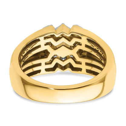 14k Two-Tone 1 Ct. Lab Grown Diamond VS/SI+ G+ Complete Men's Ring