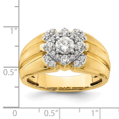 14k Two-Tone 1 Ct. Lab Grown Diamond VS/SI+ G+ Complete Men's Ring