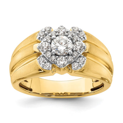14k Two-Tone 1 Ct. Lab Grown Diamond VS/SI+ G+ Complete Men's Ring