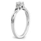 10k White Gold 14k 1/3 Ct. Lab Grown Diamond VS/SI+ G+ Round Halo Engagement Ring