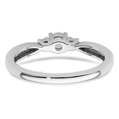 10k White Gold 1/3 Ct. Lab Grown Diamond VS/SI+ G+ Petite Engagement Ring