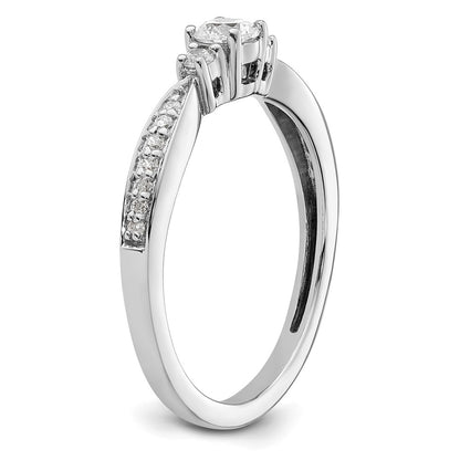 10k White Gold 1/3 Ct. Lab Grown Diamond VS/SI+ G+ Petite Engagement Ring
