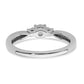 10k White Gold 1/3 Ct. Lab Grown Diamond VS/SI+ G+ Petite Engagement Ring