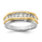 10k Two-tone Two Tone 1/2 Ct. Lab Grown Diamond VS/SI+ G+ Seven Stone Men's Ring