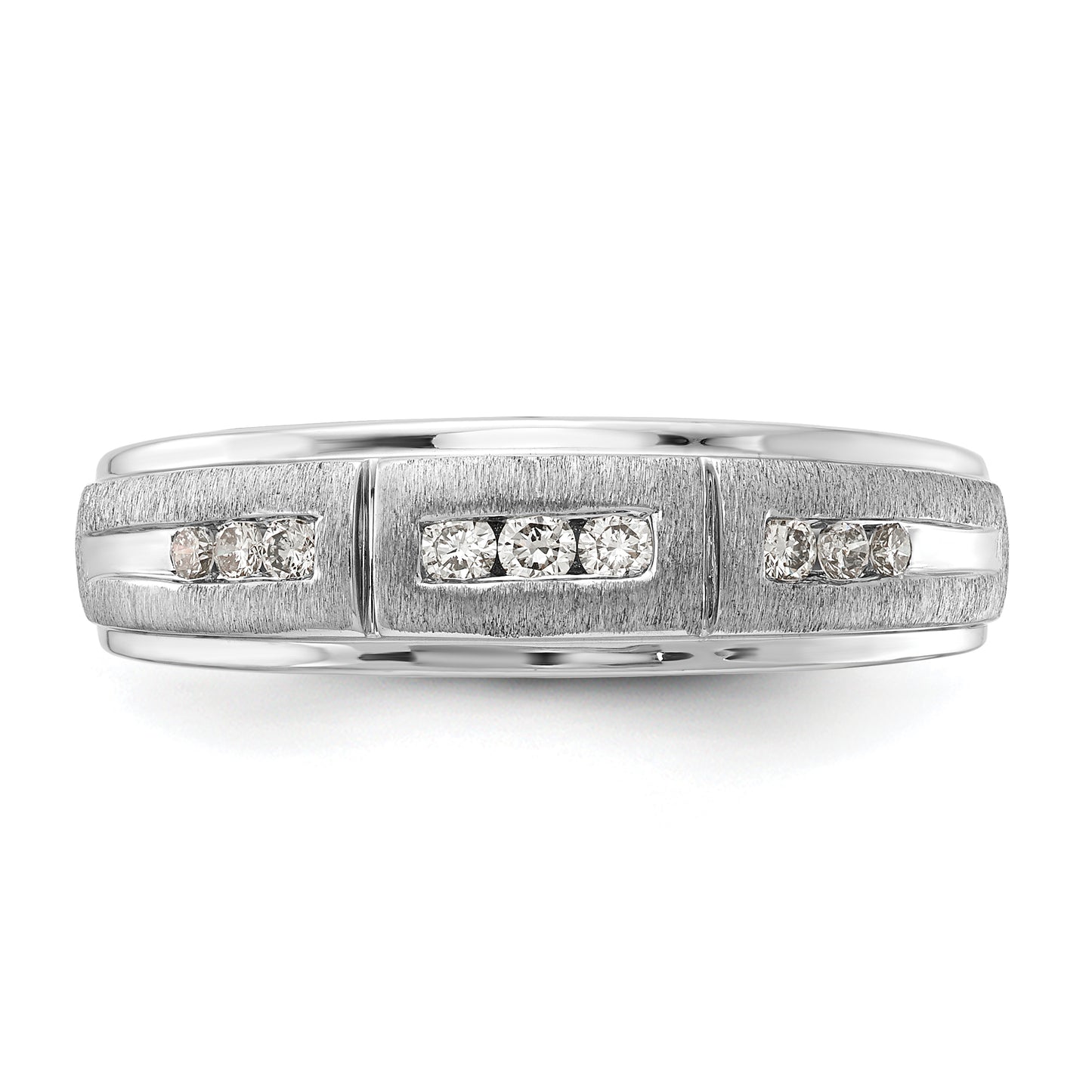 10k White Gold 1/5 Ct. Lab Grown Diamond VS/SI+ G+ Men's Ring