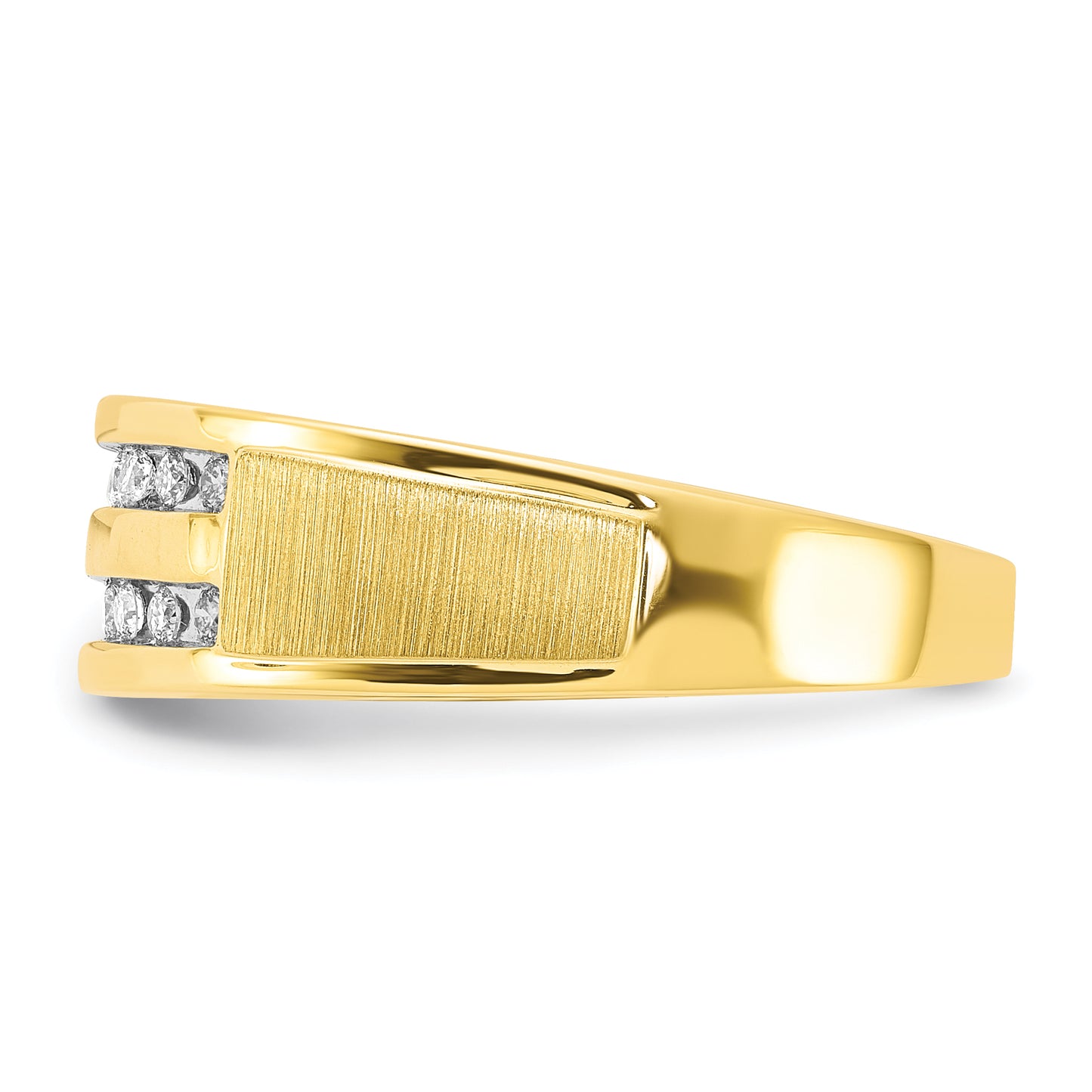 10k Yellow Gold 1/5 Ct. Lab Grown Diamond VS/SI+ G+ Double Row Men's Ring