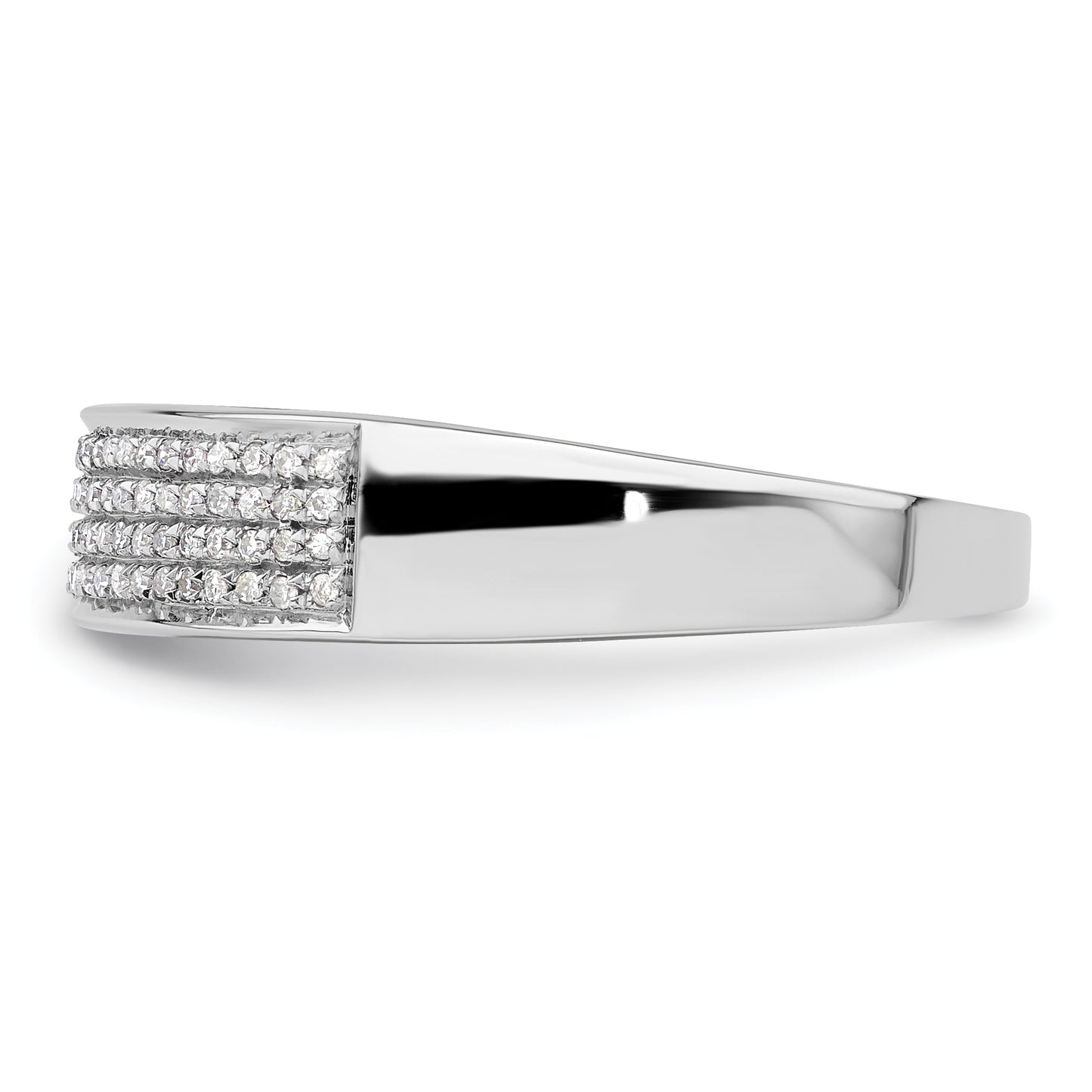 14k White Gold 1/4 Ct. Lab Grown Diamond VS/SI+ G+ Men's Band Ring