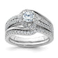 14k White Gold 3/4 Ct. Lab Grown Diamond VS/SI+ G+ Round Engagement Ring