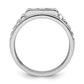 14K White Gold Lab Grown Diamond VS/SI+ G+ Men's Band Ring