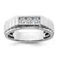 14K White Gold Lab Grown Diamond VS/SI+ G+ Men's Band Ring