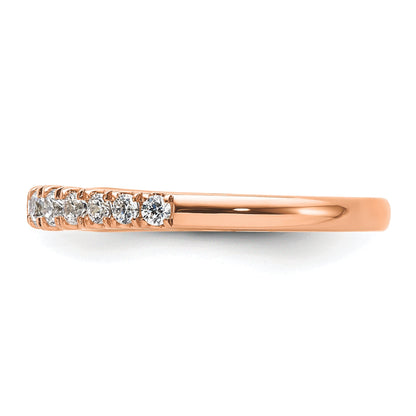 14K Rose Gold True Origin 3/8 Carat Lab Grown Diamond Vs D E F Fancy Band