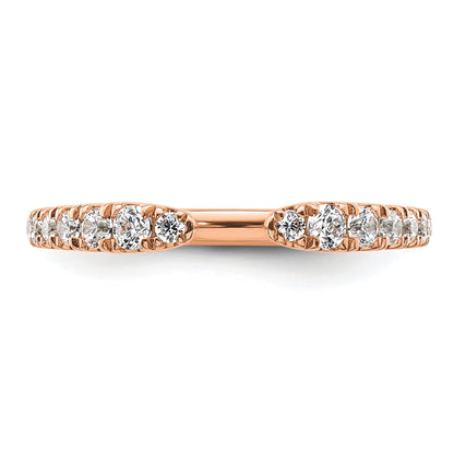 14K Rose Gold True Origin 3/8 Carat Lab Grown Diamond Vs D E F Fancy Band