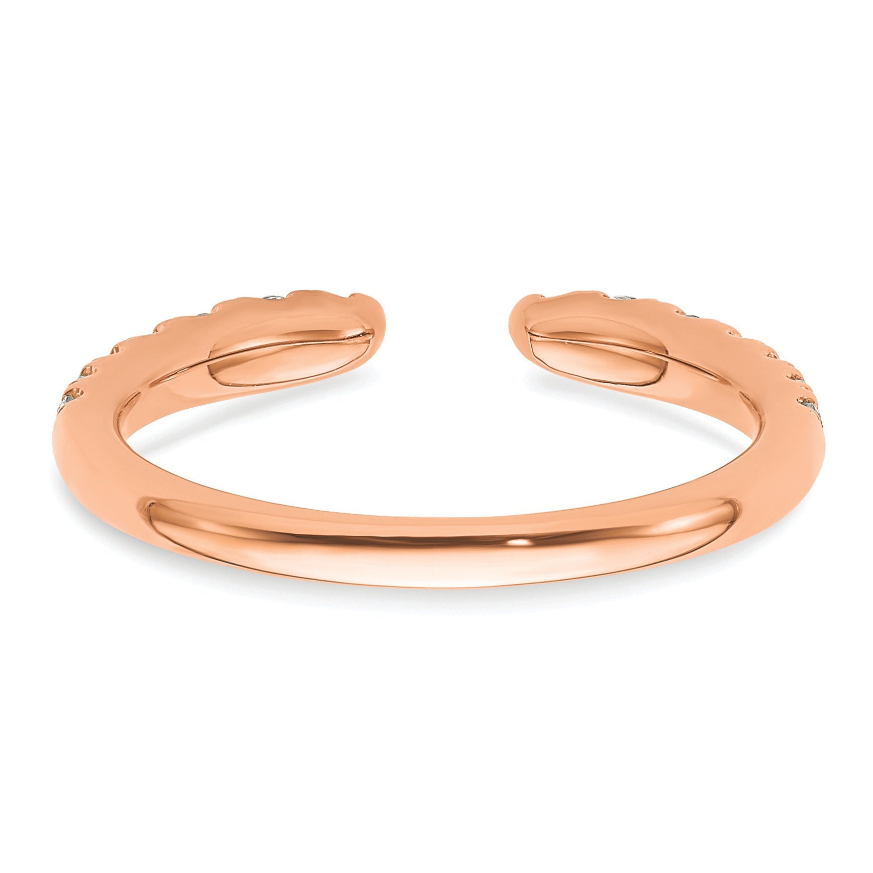 14K Rose Gold True Origin 3/8 Carat Lab Grown Diamond Vs D E F Fancy Band