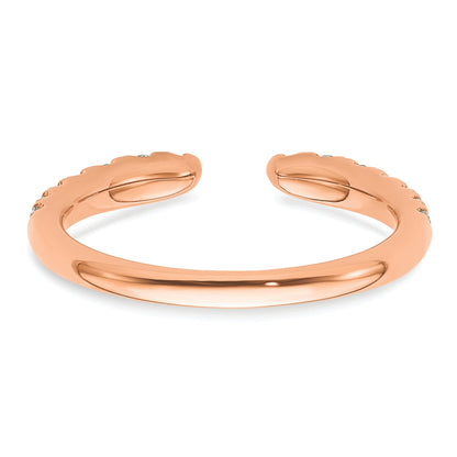 14K Rose Gold True Origin 3/8 Carat Lab Grown Diamond Vs D E F Fancy Band