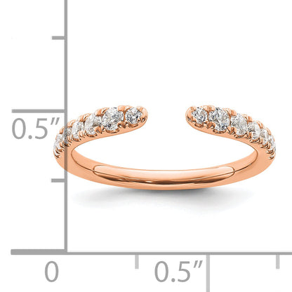 14K Rose Gold True Origin 3/8 Carat Lab Grown Diamond Vs D E F Fancy Band
