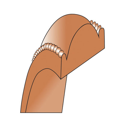 18k Rose Gold 5mm Lightweight Milgrain Half Round Wedding Band Ring