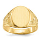 2nd of CUSTOM ORDER MICHEL BOLLI - 14K Yellow Gold 15.0x11.5mm Open Back Men's Signet Ring