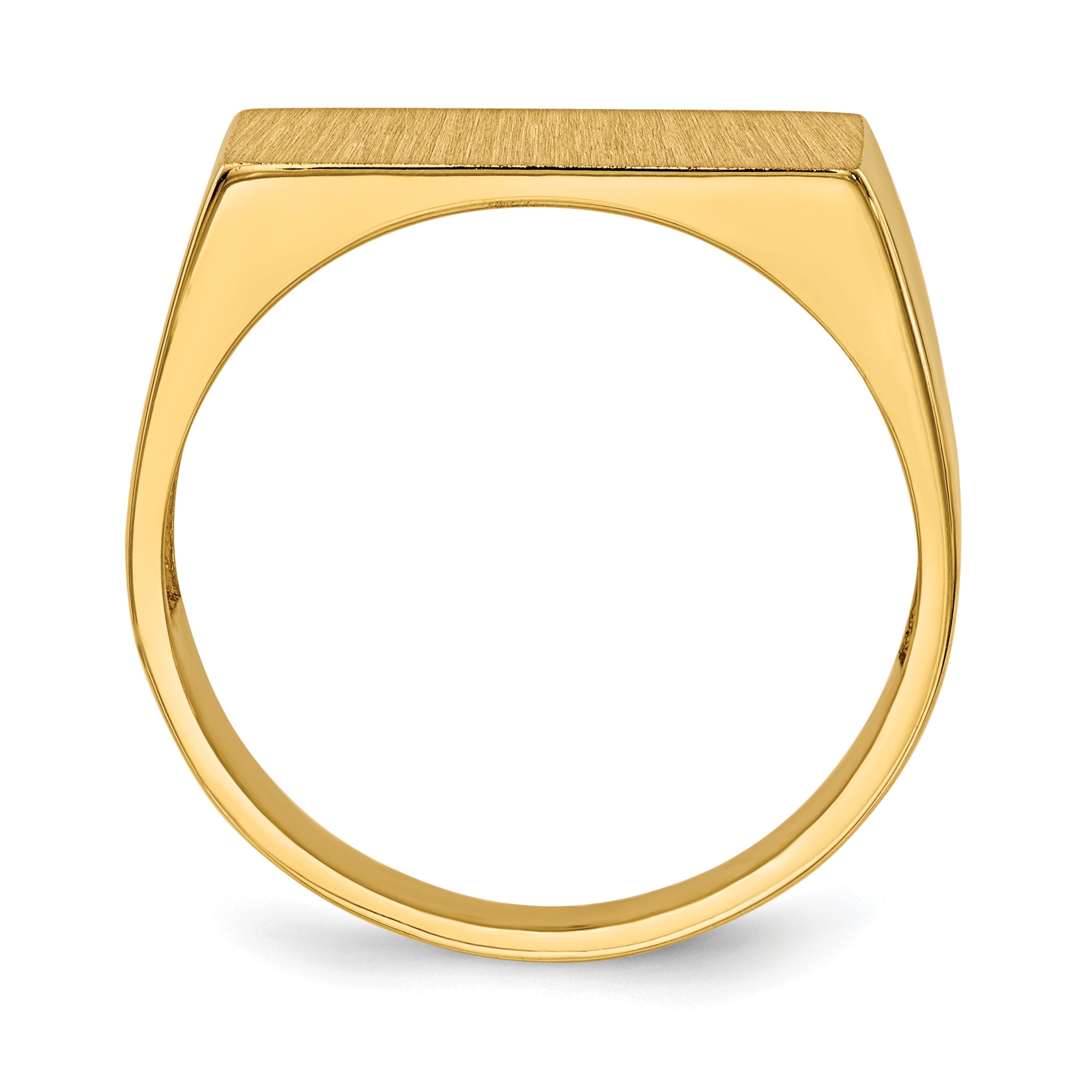 10K Yellow Gold 10Ky 8.0X16.5mm Open Back Men'S Signet Ring