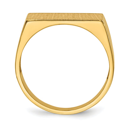 10K Yellow Gold 10Ky 8.0X16.5mm Open Back Men'S Signet Ring