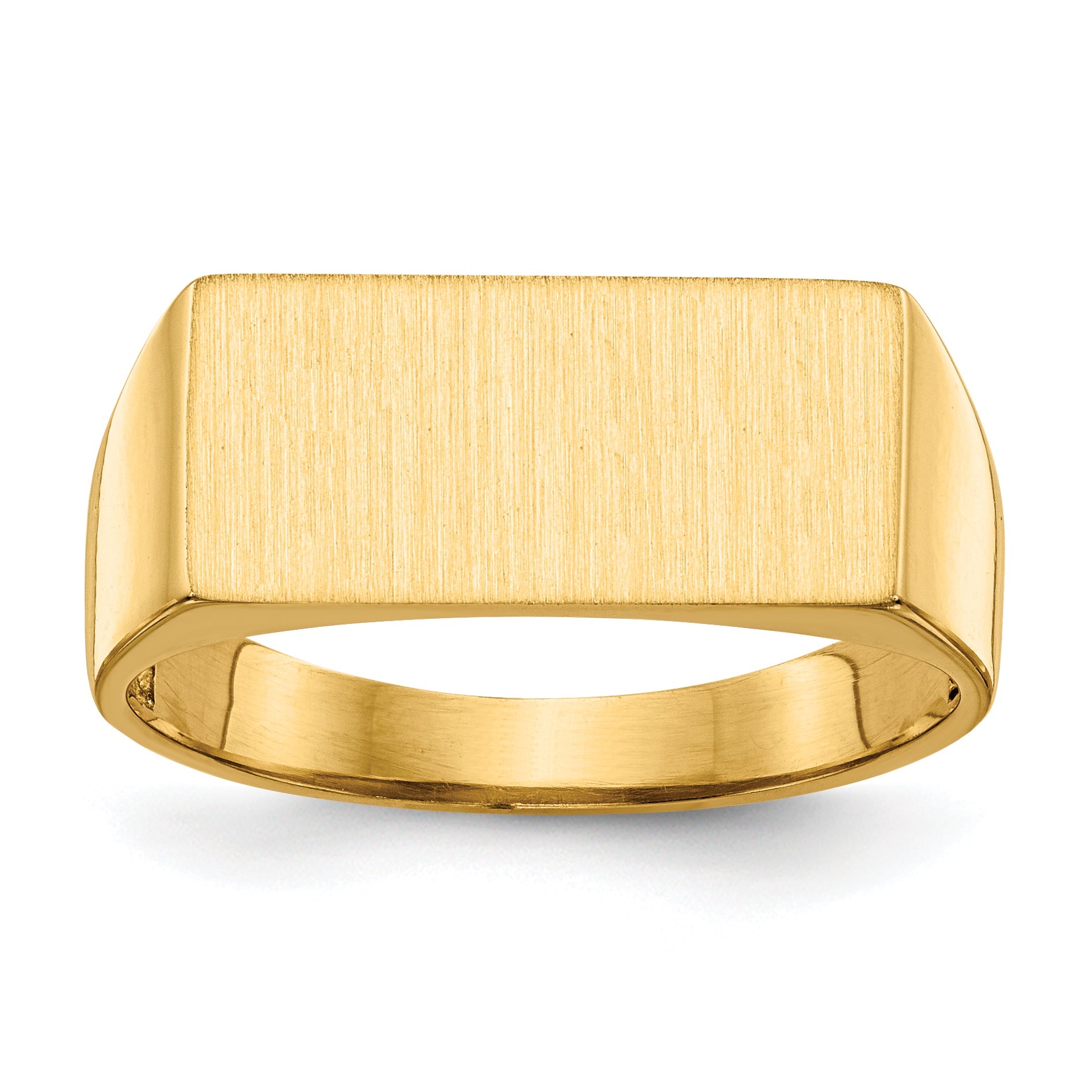 10K Yellow Gold 10Ky 8.0X16.5mm Open Back Men'S Signet Ring