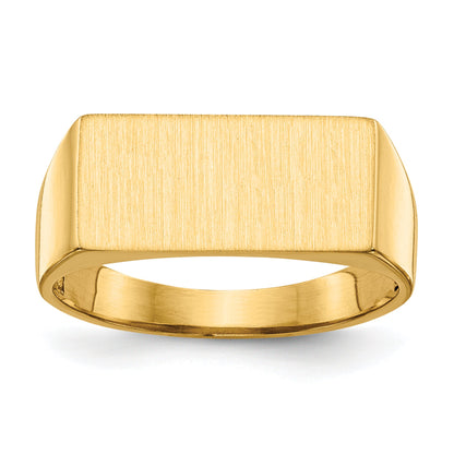10K Yellow Gold 10Ky 8.0X16.5mm Open Back Men'S Signet Ring