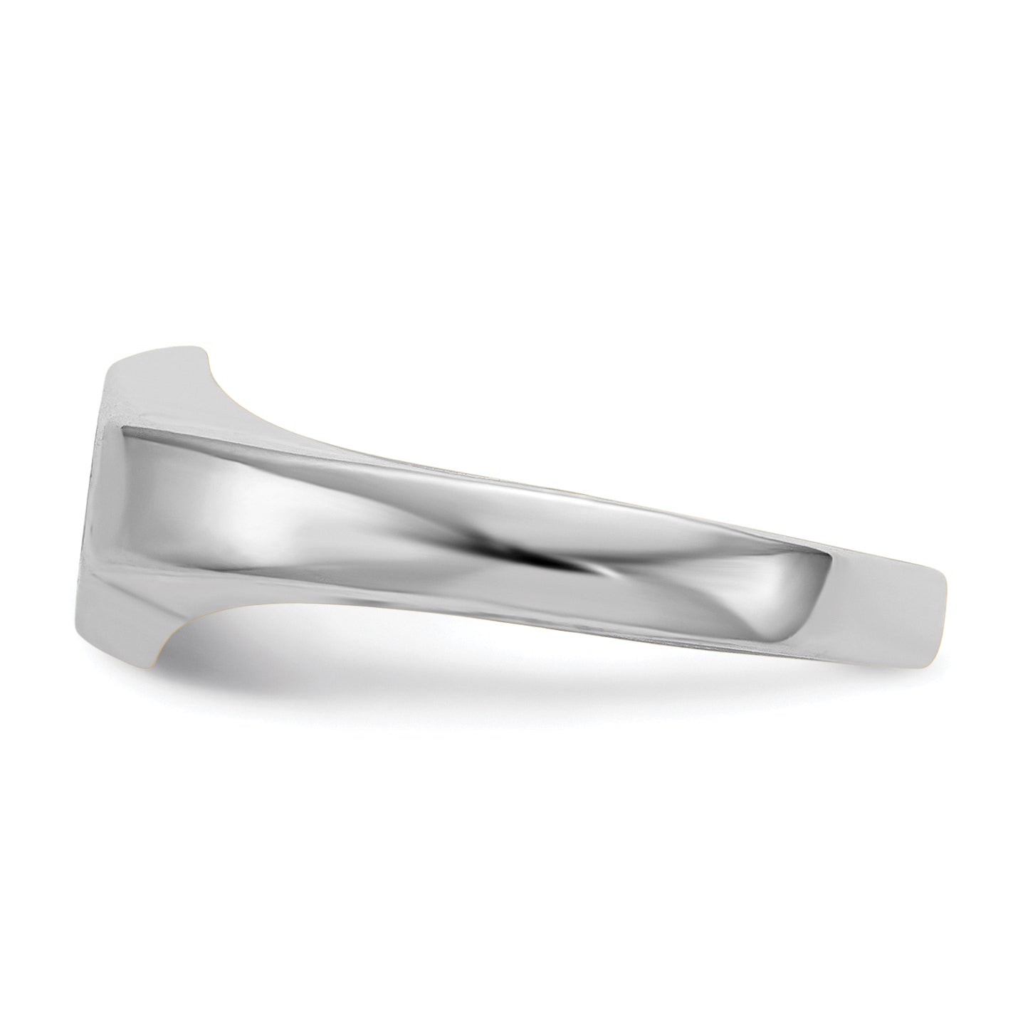 14K White Gold 14Kw Childs .02Ct. Diamond 6X5mm Ring Mounting