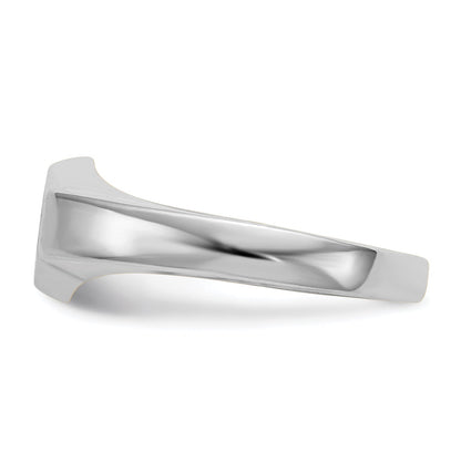 14K White Gold 14Kw Childs .02Ct. Diamond 6X5mm Ring Mounting