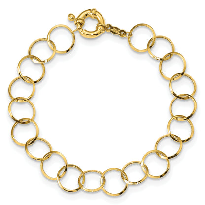7.5 Inch 14K Circle Chain Bracelet