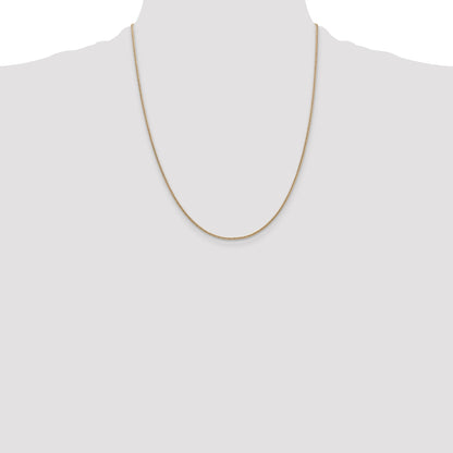 14K Yellow Gold 22 Inch 1.4mm Round Snake Lobster Clasp Chain Necklace