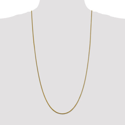14K Yellow Gold 30 Inch 1.85mm Round Snake Lobster Clasp Chain Necklace