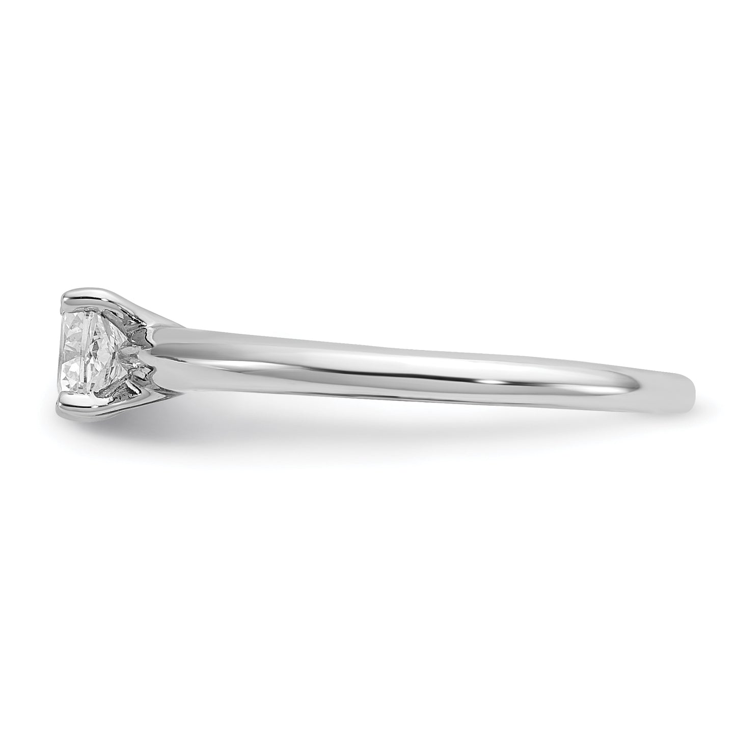 14k White Gold 1/2 Ct. Lab Grown Diamond VS/SI+ G+ Cushion Solitare Engagement Ring