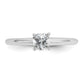 14k White Gold 1/2 Ct. Certified Lab Grown Diamond VS/SI+ G+ Cushion Solitare Engagement Ring