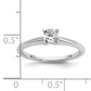 14k White Gold 1/2 Ct. Lab Grown Diamond VS/SI+ G+ Cushion Solitare Engagement Ring