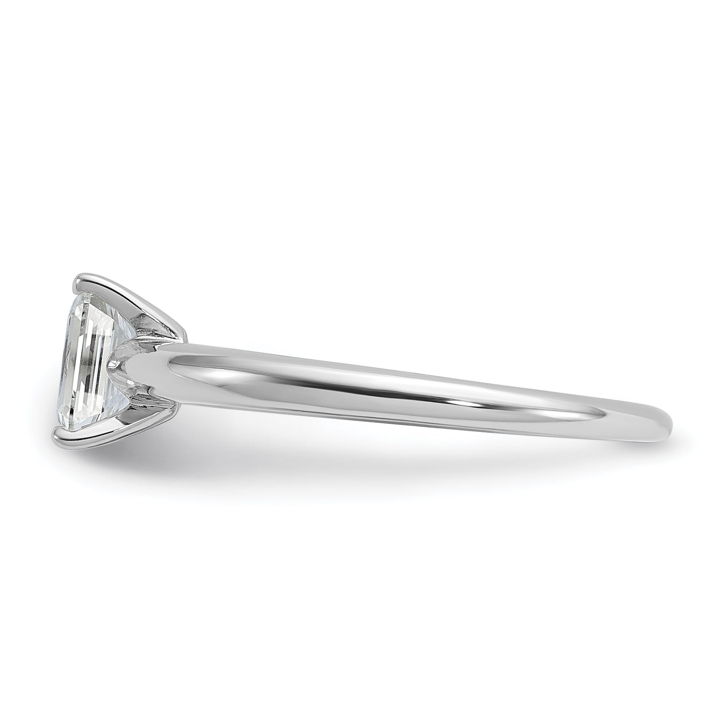 14k White Gold 1/2 Ct. Certified Lab Grown Diamond VS/SI+ G+ Emerald Solitare Engagement Ring