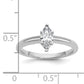 14k White Gold 1/2 Ct. Certified Lab Grown Diamond VS/SI+ G+ Marquise Solitare Engagement Ring